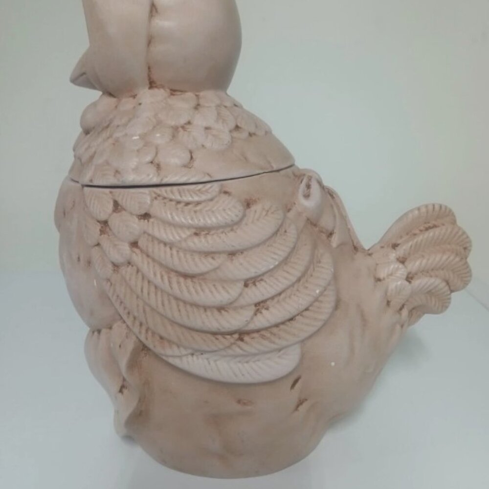 Vintage Hen Cookie Jar Farmhouse Kitchen Decor Ceramic Chicken - Picture 2 of 5